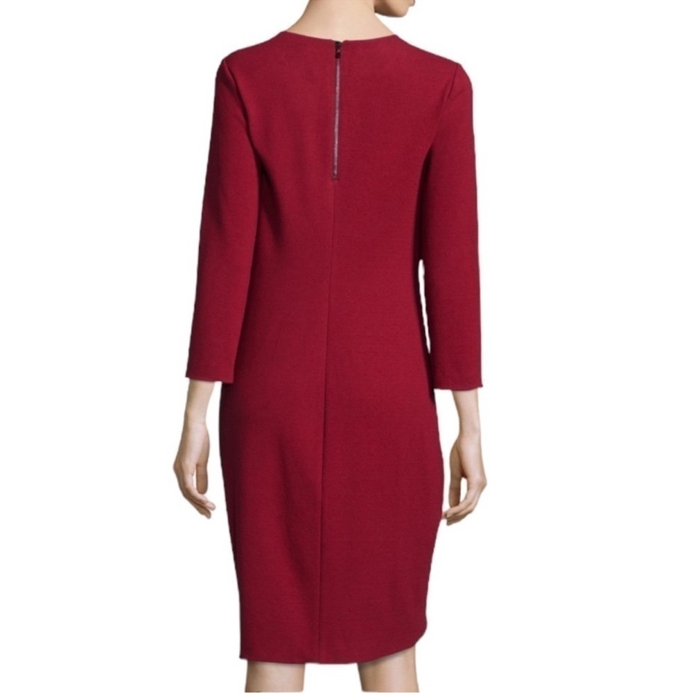 Vince Crimson Red Bouclé Knee Length Dress Size Small - Picture 2 of 13